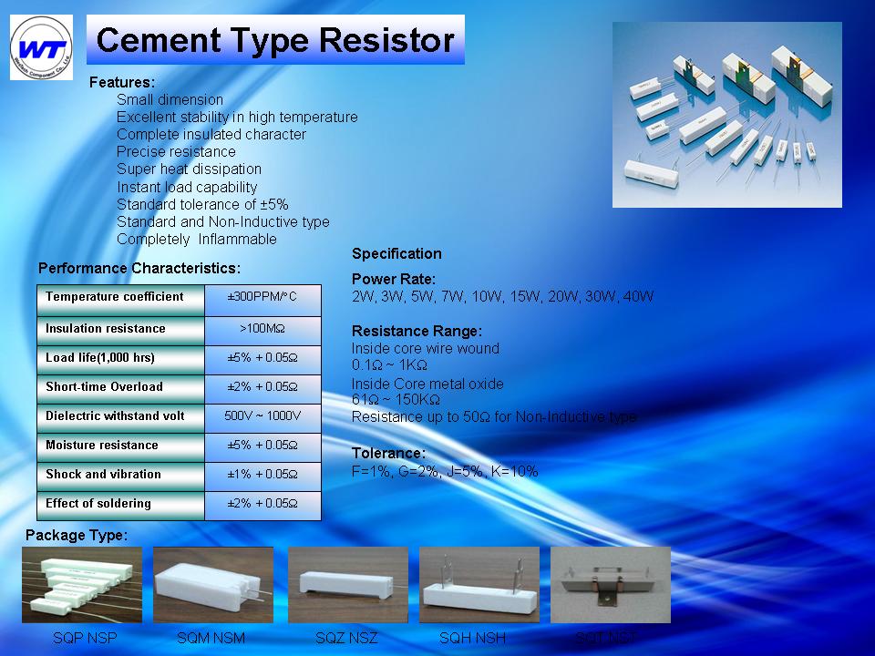 Cement type resisto